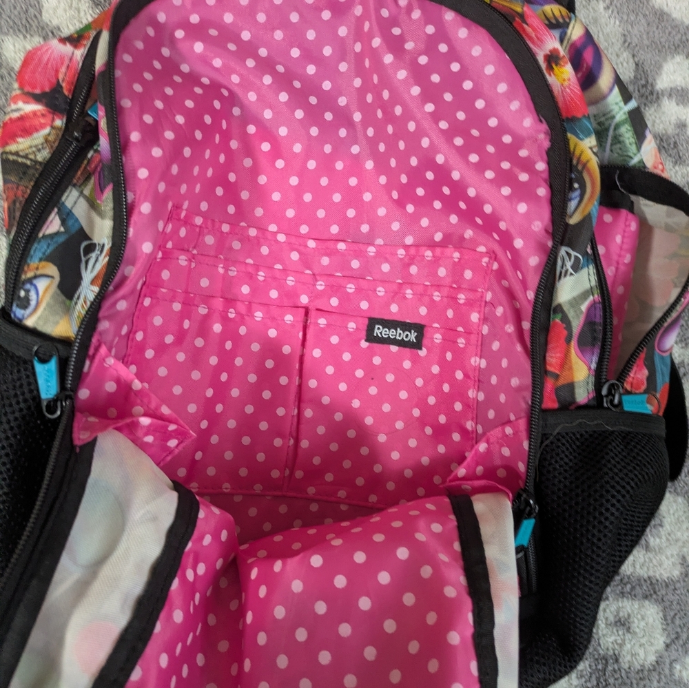 🦋5/25$ Reebok Multicolor Graphic Backpack - Picture 2 of 7